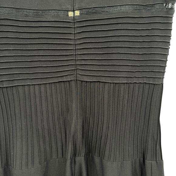 Tadashi Shoji Flip Hem Black Sheer Mesh Knit Mini Sleeveless Cocktail Dress - Picture 9 of 14